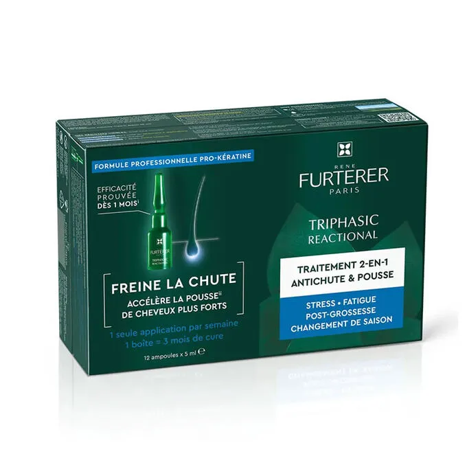 Rene Furterer Triphasic Anti-Hair Loss Treatment 12 Ampoules