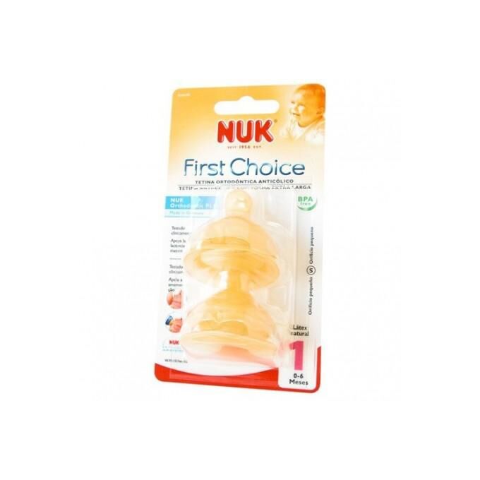 Nuk First Choice + Tétine Latex 0-6m L 2 unités