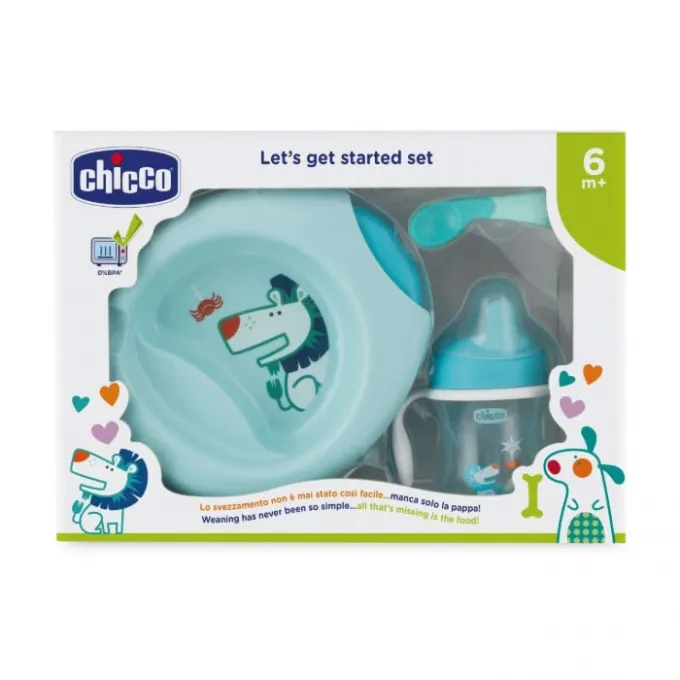 CHICCO  Let's Get Started 6m+ Blue Set 3 Pieces