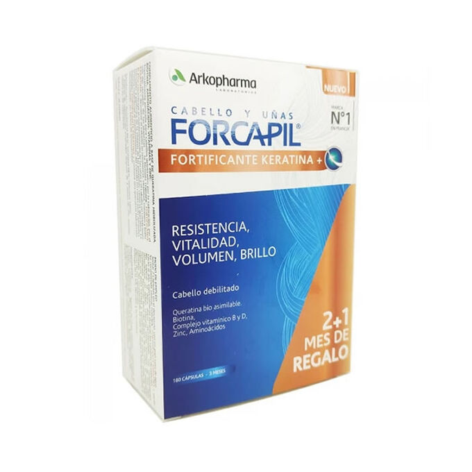 Arkopharma Forcapil Fortifying + Keratin 180 Capsules | Luxury 