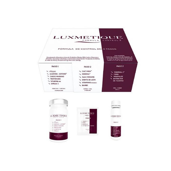 Luxmetique Control Formula 3 Treatment Box 15 Capsules 15 Vials And 15 Sachets Beauty The Shop The Best Fragances Creams And Makeup Online Shop