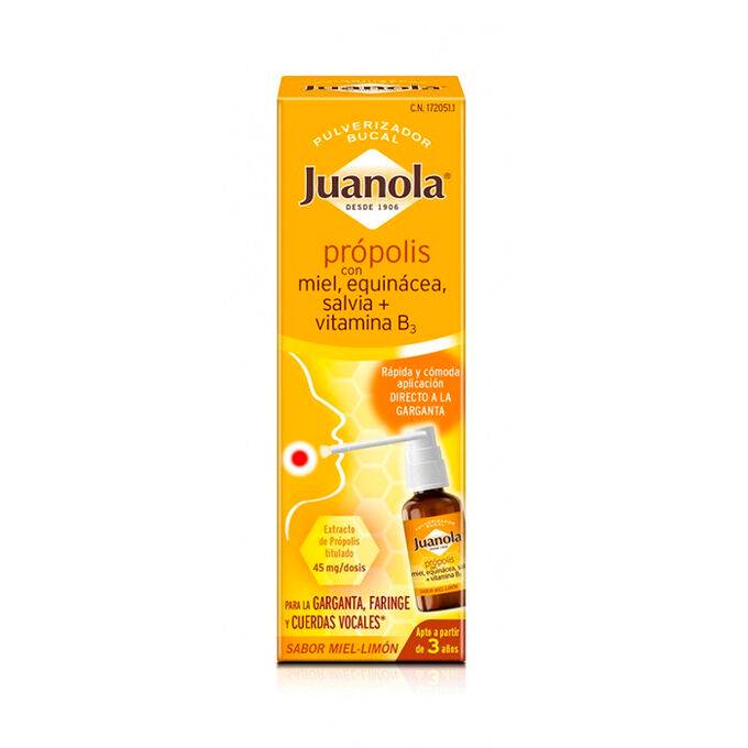 Juanola Propolis with Honey, Echinacea, Sage+ Vitamin B3 Oral Spray 30ml, Luxury Perfume - Niche Perfume Shop